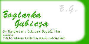 boglarka gubicza business card